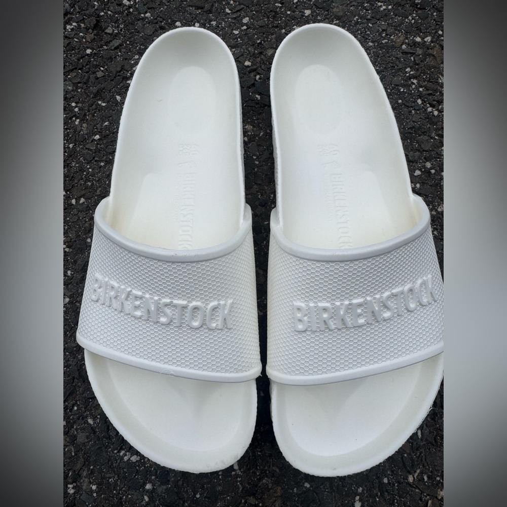 Birkenstock White Barbados EVA Slide Sandals